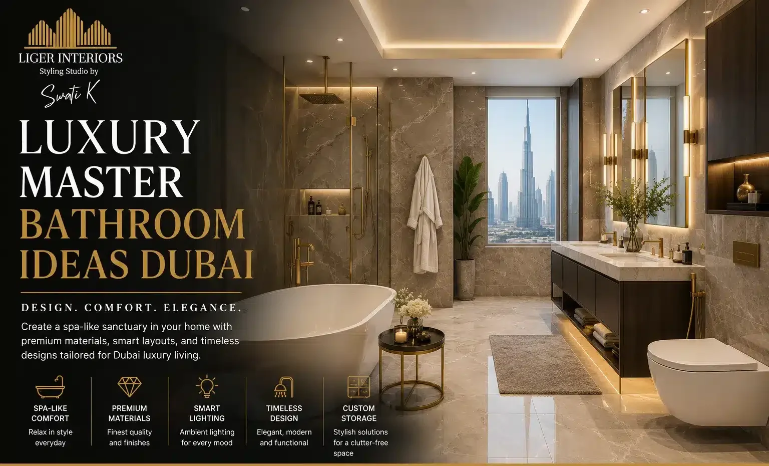 Luxury Master Bathroom Ideas in Dubai
